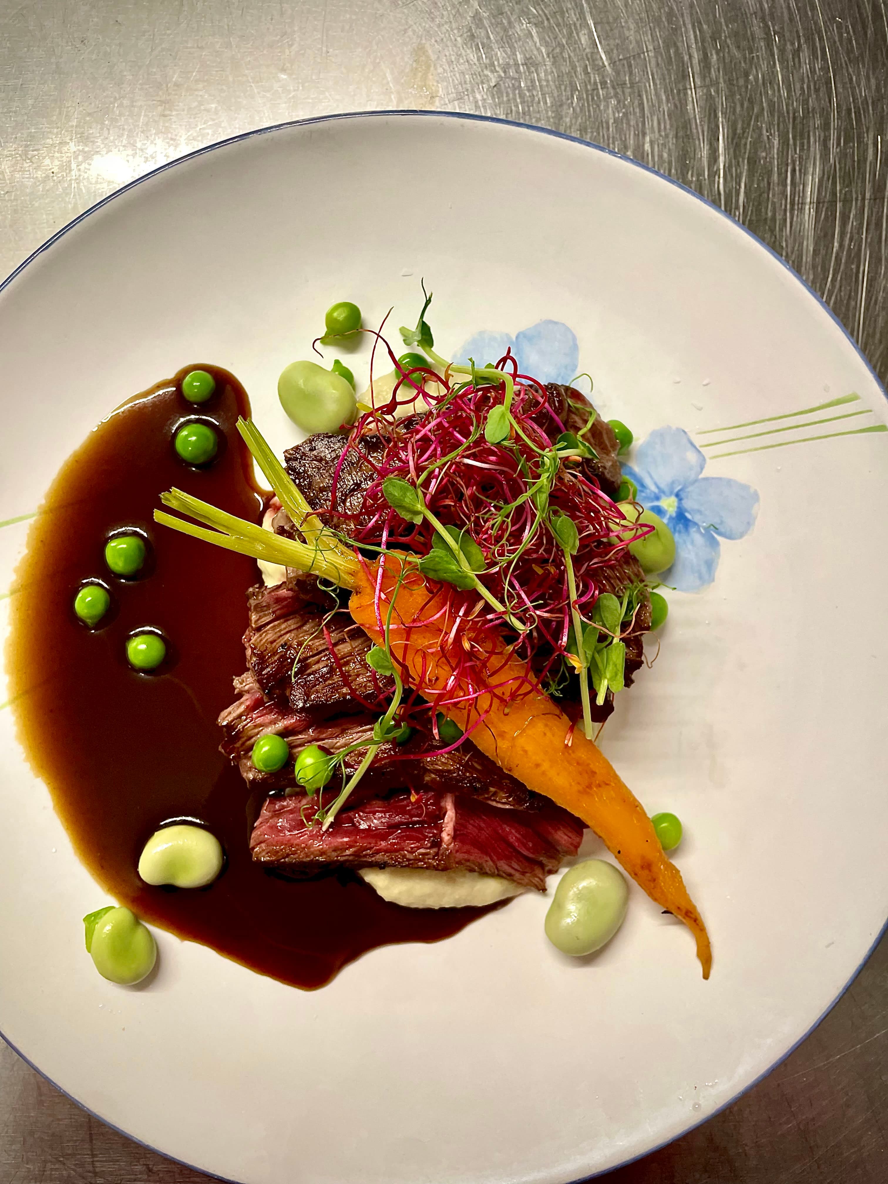 Onglet de bœuf snacké