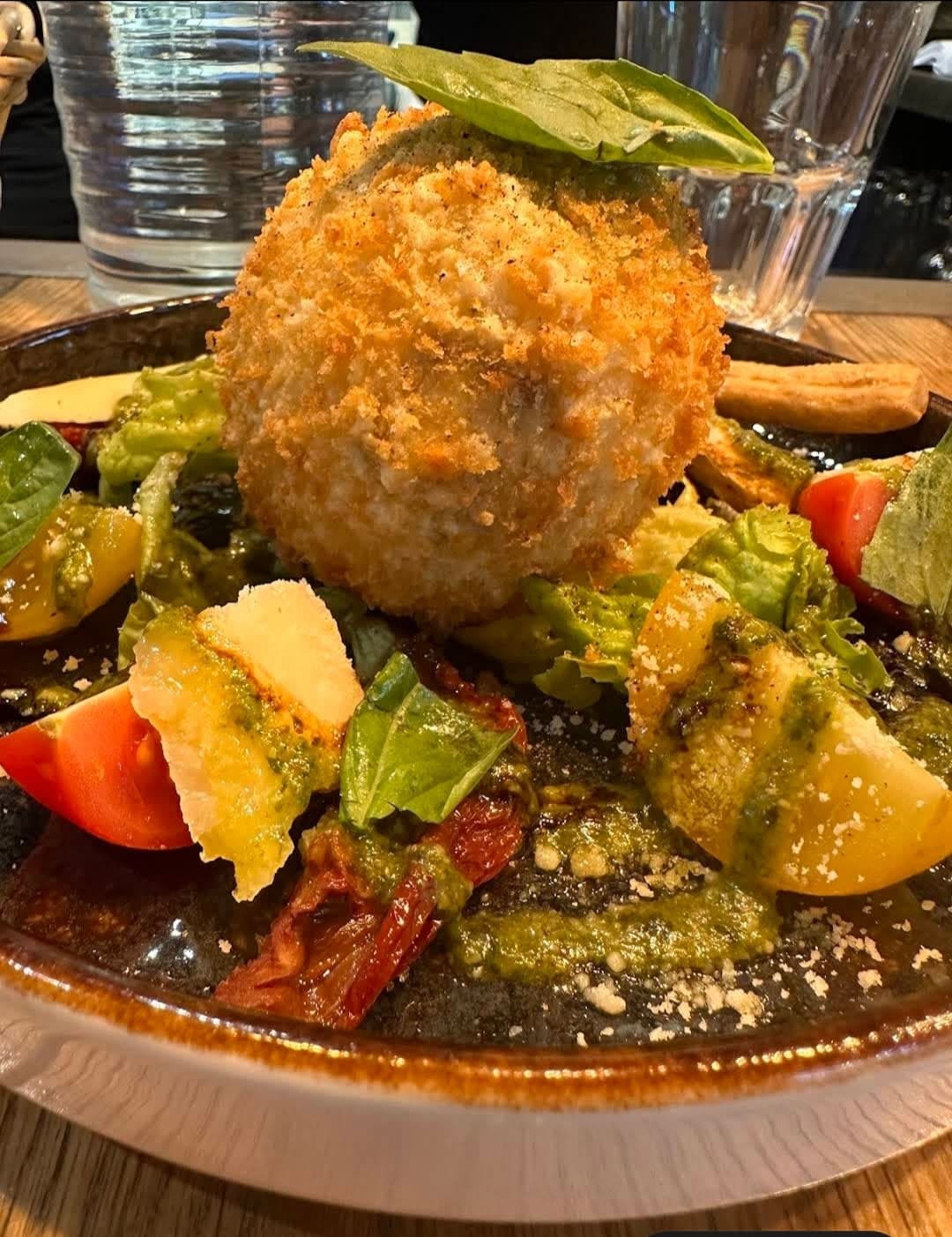 Burrata panée