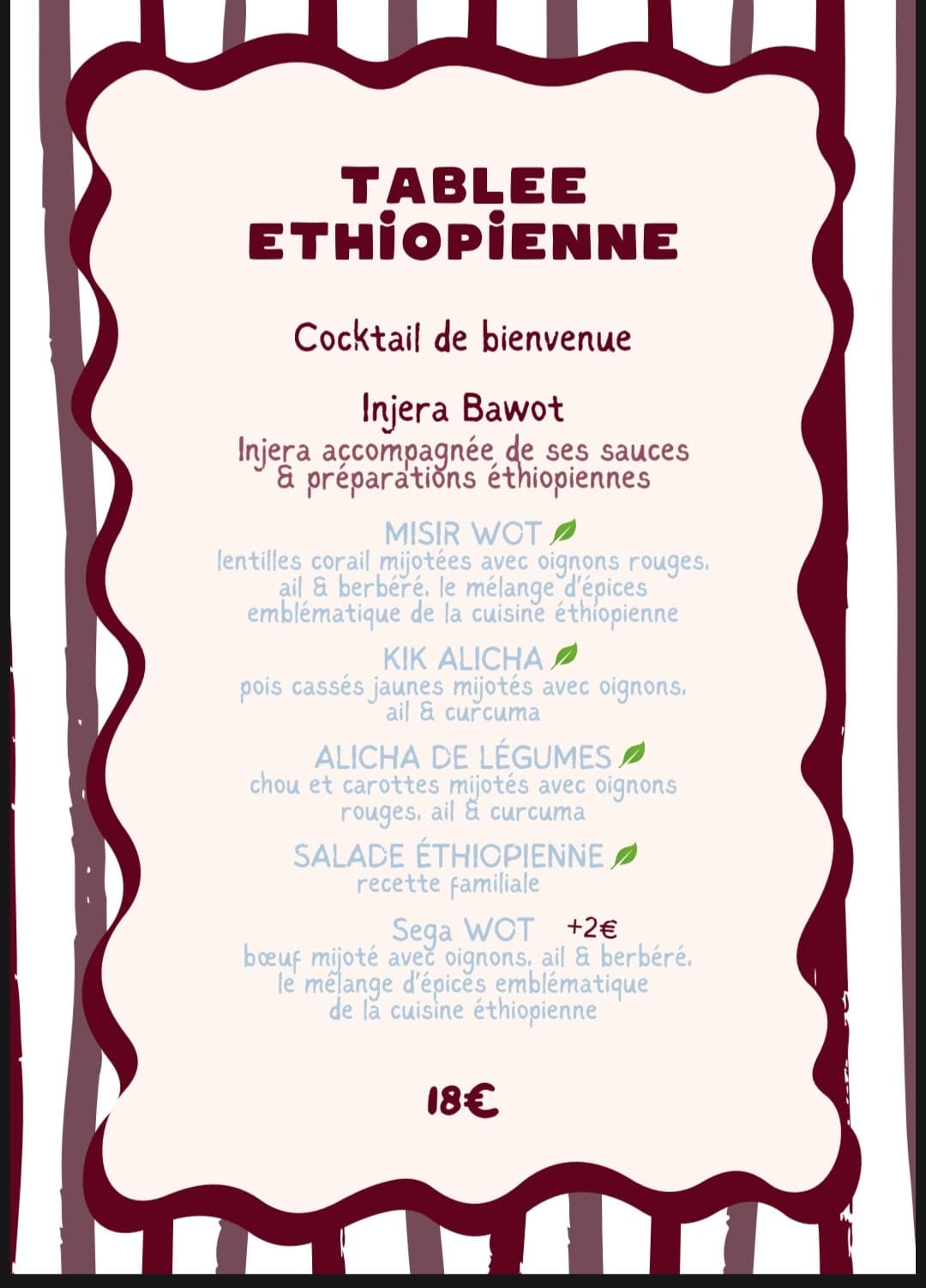 Menu spécial ce week-end !